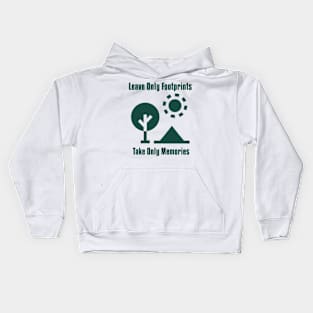 Leave Only Footprints, Take Only Memories Kids Hoodie